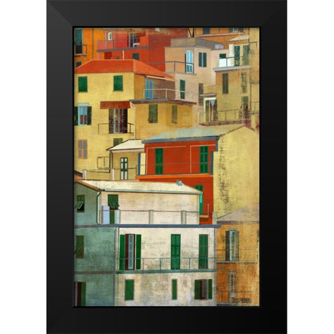 Manarola I Black Modern Wood Framed Art Print by PI Studio