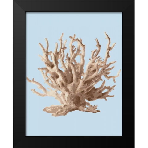 Coral II Black Modern Wood Framed Art Print by PI Studio