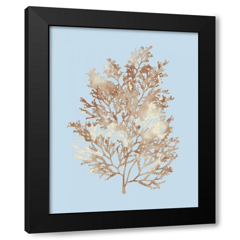 Coral III Black Modern Wood Framed Art Print with Double Matting by PI Studio