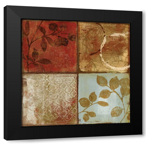 Treasures II Black Modern Wood Framed Art Print with Double Matting by PI Studio