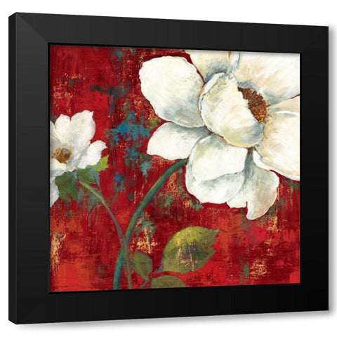 Velvet II Black Modern Wood Framed Art Print with Double Matting by PI Studio