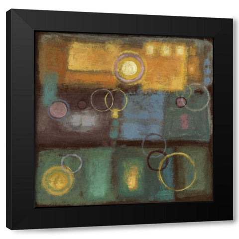 Little Pieces II Black Modern Wood Framed Art Print with Double Matting by PI Studio