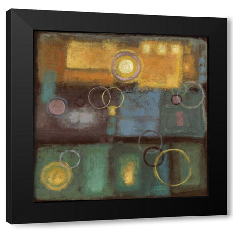 Little Pieces II Black Modern Wood Framed Art Print by PI Studio