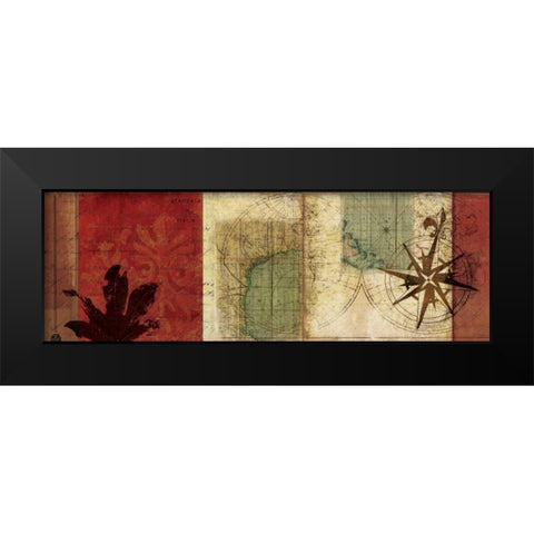 Travels I Black Modern Wood Framed Art Print by PI Studio