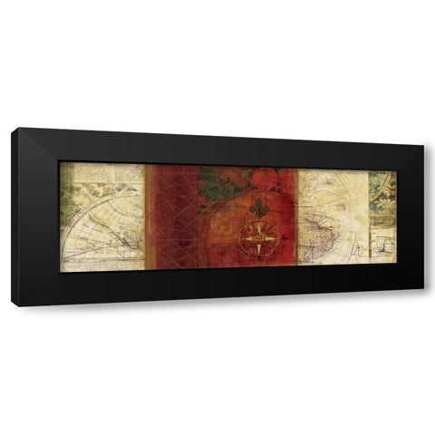 Travels III Black Modern Wood Framed Art Print with Double Matting by PI Studio