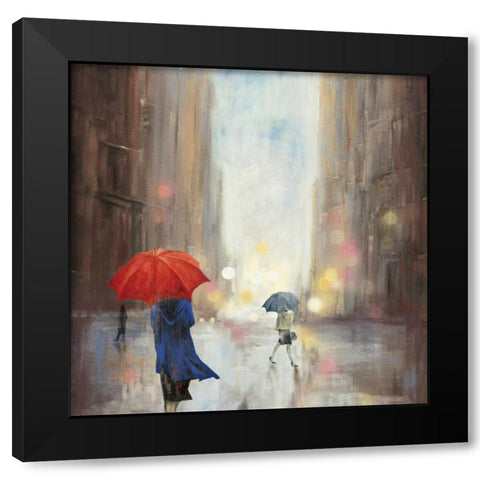 In the City Black Modern Wood Framed Art Print with Double Matting by PI Studio