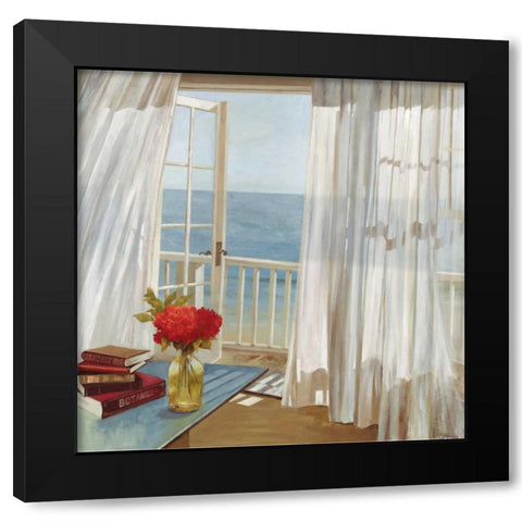 In the Breeze Black Modern Wood Framed Art Print with Double Matting by PI Studio