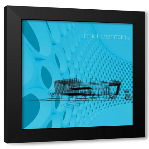 Architek I Black Modern Wood Framed Art Print with Double Matting by PI Studio