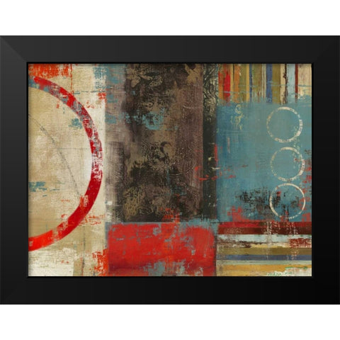 Void Black Modern Wood Framed Art Print by PI Studio