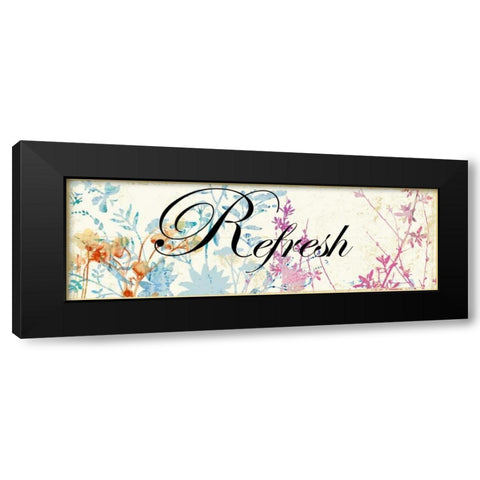 Refresh Wildflowers Black Modern Wood Framed Art Print with Double Matting by PI Studio