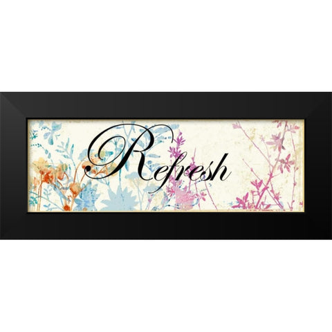 Refresh Wildflowers Black Modern Wood Framed Art Print by PI Studio