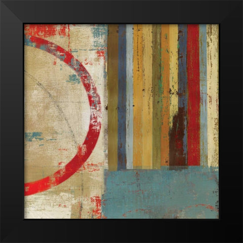 To the Left Black Modern Wood Framed Art Print by PI Studio