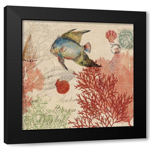 Under the Sea I Black Modern Wood Framed Art Print by PI Studio