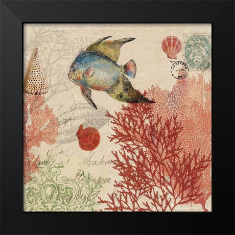 Under the Sea I Black Modern Wood Framed Art Print by PI Studio