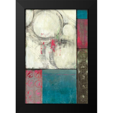 Blue in Motion Black Modern Wood Framed Art Print by PI Studio