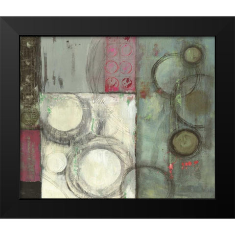 Grey in Motion Black Modern Wood Framed Art Print by PI Studio