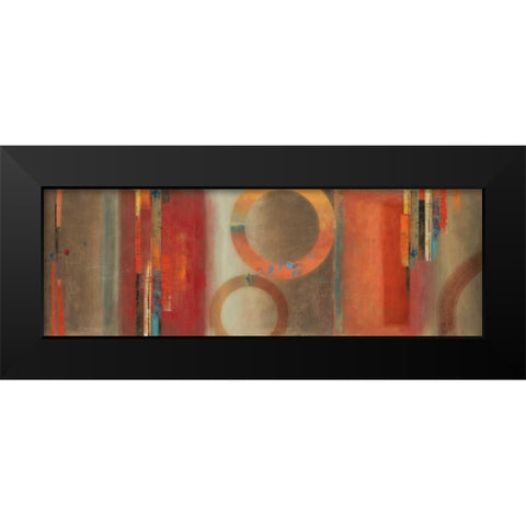 Glow Black Modern Wood Framed Art Print by PI Studio