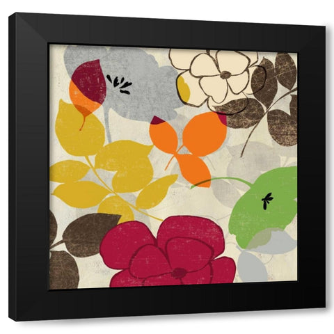 Whimsy Black Modern Wood Framed Art Print with Double Matting by PI Studio