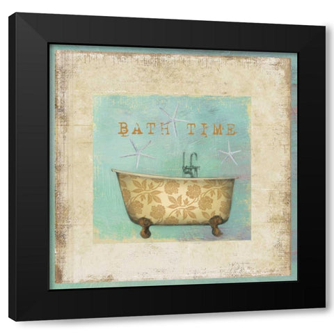 Bath Time Black Modern Wood Framed Art Print with Double Matting by PI Studio