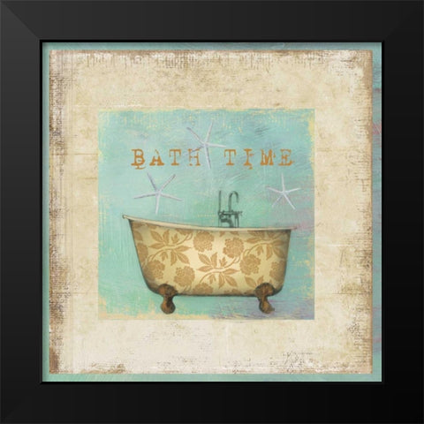 Bath Time Black Modern Wood Framed Art Print by PI Studio