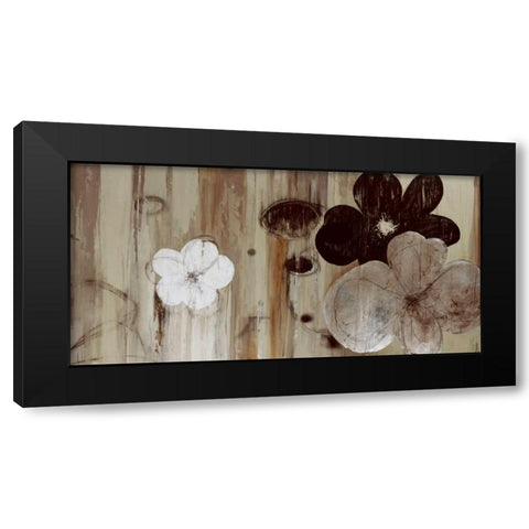 Chocolate and Silver Black Modern Wood Framed Art Print with Double Matting by PI Studio