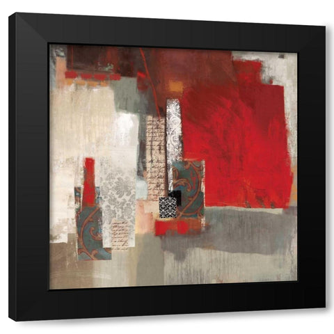 Crimson Tide Black Modern Wood Framed Art Print by PI Studio