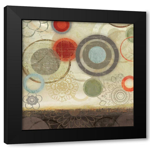 Tango II Black Modern Wood Framed Art Print with Double Matting by PI Studio