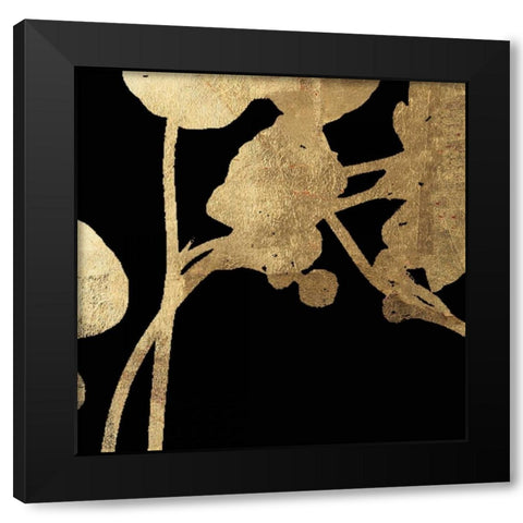 Gilded I Black Modern Wood Framed Art Print with Double Matting by PI Studio