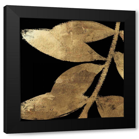 Gilded II Black Modern Wood Framed Art Print with Double Matting by PI Studio