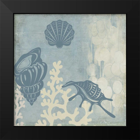 Ocean Life I Black Modern Wood Framed Art Print by PI Studio