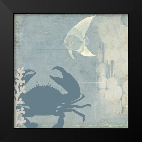 Ocean Life II Black Modern Wood Framed Art Print by PI Studio