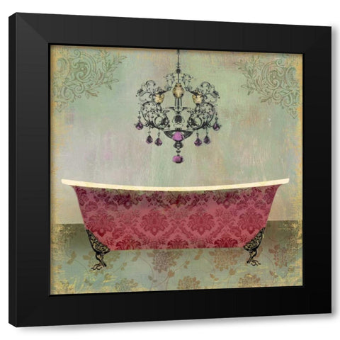 Boudoir Bath II Black Modern Wood Framed Art Print with Double Matting by PI Studio