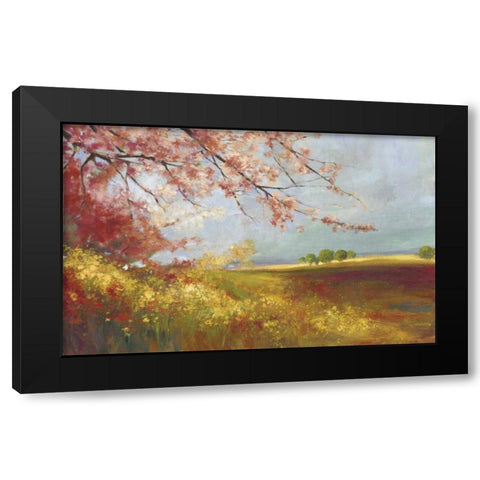 In the Field Black Modern Wood Framed Art Print with Double Matting by PI Studio
