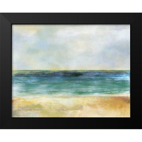 Drifting Black Modern Wood Framed Art Print by PI Studio