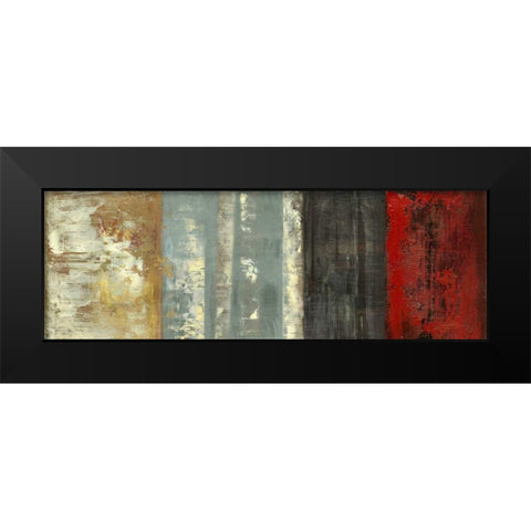 Texture Elements Black Modern Wood Framed Art Print by PI Studio