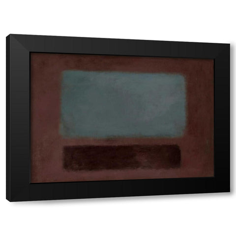 Blue Rush Black Modern Wood Framed Art Print with Double Matting by PI Studio