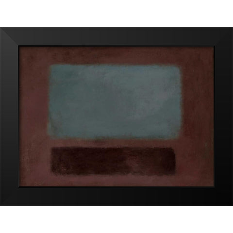 Blue Rush Black Modern Wood Framed Art Print by PI Studio