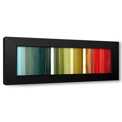 Aurora Lights Black Modern Wood Framed Art Print with Double Matting by PI Studio