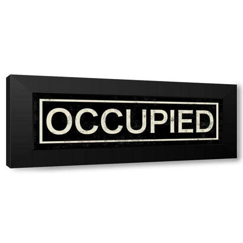 Occupied Black Modern Wood Framed Art Print with Double Matting by PI Studio