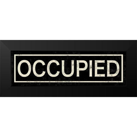 Occupied Black Modern Wood Framed Art Print by PI Studio