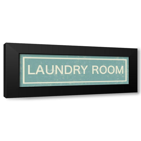 Laundry Room Black Modern Wood Framed Art Print with Double Matting by PI Studio