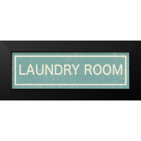 Laundry Room Black Modern Wood Framed Art Print by PI Studio