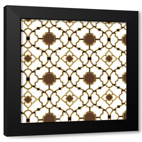 Lace Window Black Modern Wood Framed Art Print with Double Matting by PI Studio