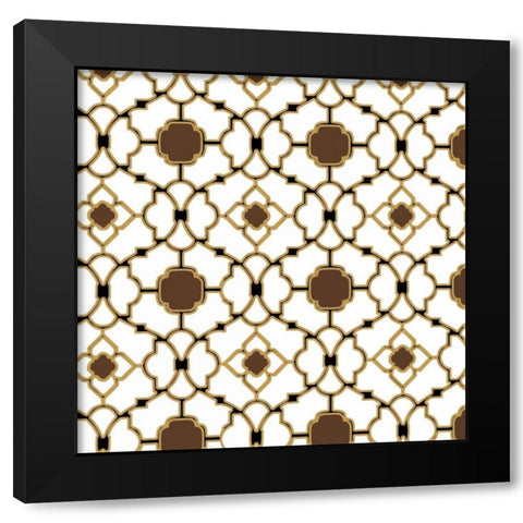 Lace Window Black Modern Wood Framed Art Print by PI Studio