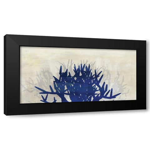 Ink Coral I Black Modern Wood Framed Art Print with Double Matting by PI Studio