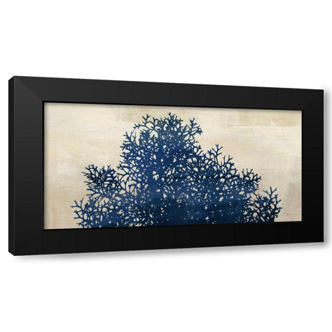 Ink Coral II Black Modern Wood Framed Art Print with Double Matting by PI Studio