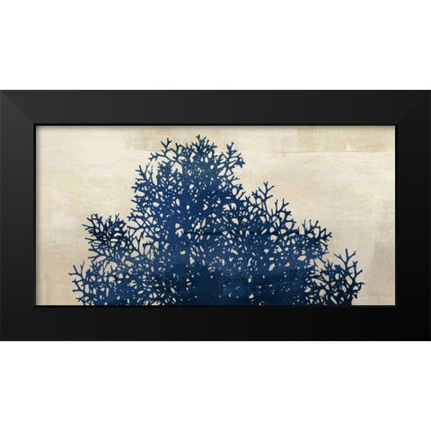 Ink Coral II Black Modern Wood Framed Art Print by PI Studio