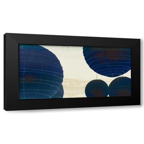 Midnight Lanterns II Black Modern Wood Framed Art Print with Double Matting by PI Studio