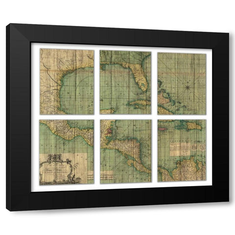 Atlas Black Modern Wood Framed Art Print with Double Matting by PI Studio