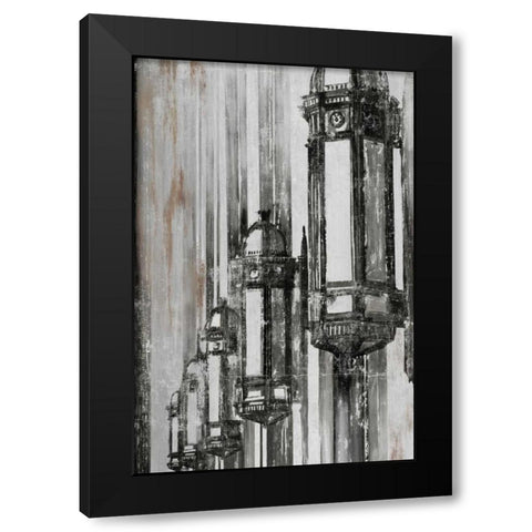 Centurion II Black Modern Wood Framed Art Print with Double Matting by PI Studio